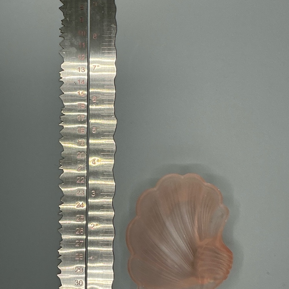 Shell-Shaped Accent Depression Glass in Frosted Pink